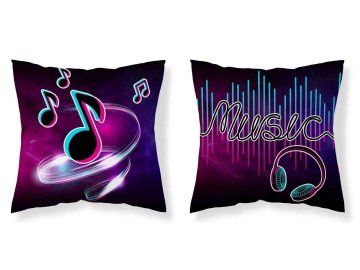 DETEXPOL Povlak na polštářek Music micro  Polyester, 40/40 cm