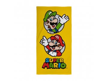 Osuška Super Mario yellow  Bavlna - Froté, 70x140 cm