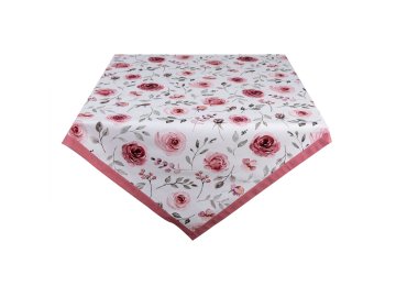 bavlneny ctvercovy ubrus s ruzemi rustic rose 100100 cm
