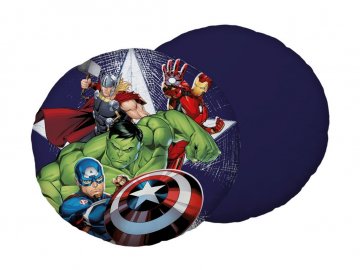 JERRY FABRICS Tvarovaný mikroplyšový polštářek Avengers Heroes Polyester, průměr 40 cm