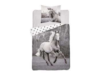 DETEXPOL Povlečení Kůň Love  Bavlna, 140/200, 70/80 cm