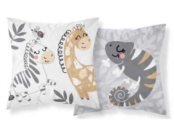DETEXPOL Povlak na polštářek Zoo grey  Bavlna, 40/40 cm