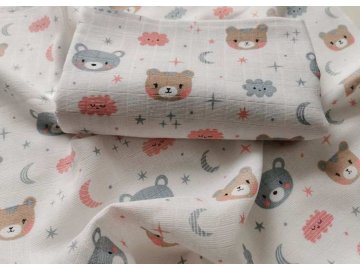 PREM Bavlněná tetra osuška Méďa mráček  Bavlna, 90/100 cm