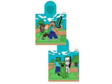 FARO Pončo Minecraft  Bavlna - Froté, 50/110 cm