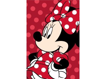 JERRY FABRICS Deka mikroflanel Minnie Red  Polyester, 100/150 cm