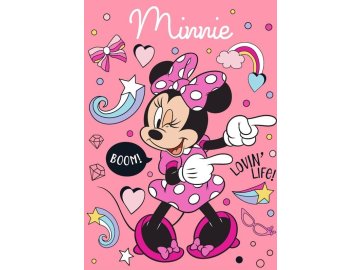 FARO Fleece deka Minnie Boom  Polyester, 100/140 cm