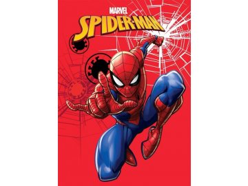 FARO Fleece deka Spiderman red  Polyester, 100/140 cm