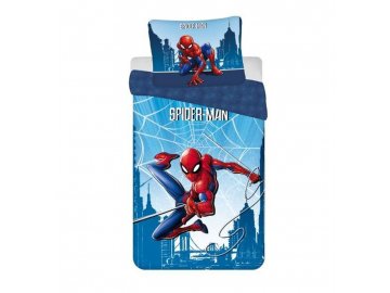 Povlečení Spiderman Blue 04 Bavlna, 140x200, 70x90 cm