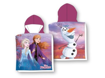 FARO Pončo Ledové Království Anna Elsa Olaf  Bavlna - Froté, 55/110 cm