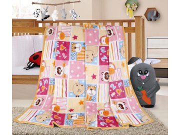 ELLA - růžový patchwork 75x100 cm