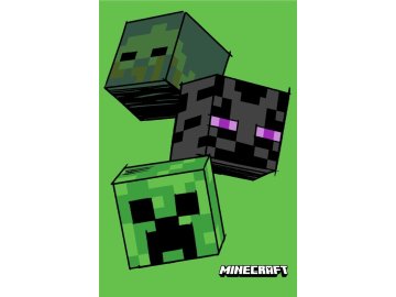 JERRY FABRICS Fleece deka Minecraft The Mobs  Polyester, 100/150 cm