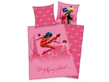 Povlečení Kouzelná Beruška pink  Bavlna, 135x200, 80x80  cm