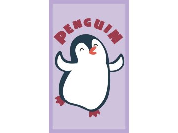 FARO Dětský ručník Tučňáček  Bavlna - Froté, 50/30 cm