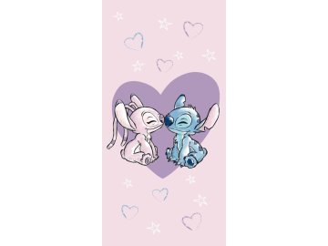 JERRY FABRICS Osuška Lilo and Stitch Love  Bavlna - Froté, 70/140 cm