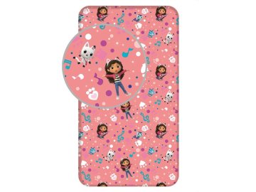 JERRY FABRICS Prostěradlo Gábinin kouzelný domek  Bavlna, 90/200 cm