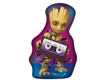 JERRY FABRICS Tvarovaný mikroplyšový polštářek Groot  Polyester, 32x21 cm