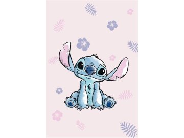 JERRY FABRICS Deka mikroflanel Lilo and Stitch Pink  Polyester, 100/150 cm