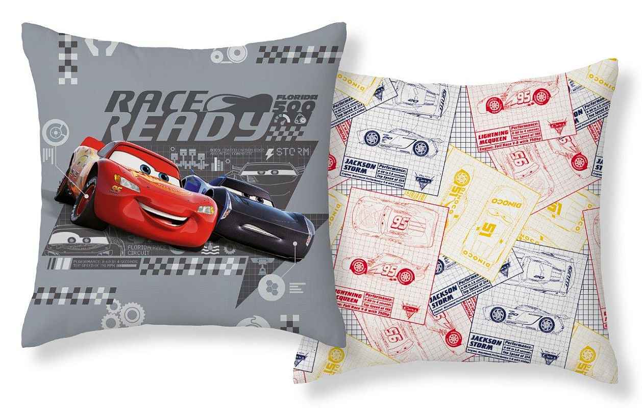 DETEXPOL Povlak na polštářek Cars Race Ready micro Polyester, 40/40 cm