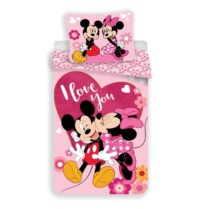 JERRY FABRICS Povlečení Mickey a Minnie Kiss micro 140/200, 70/90