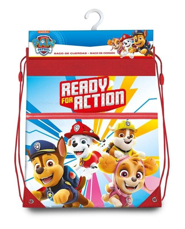 EUROSWAN Taška na tělocvik a přezůvky Paw Patrol Ready Polyester, 38/30 cm