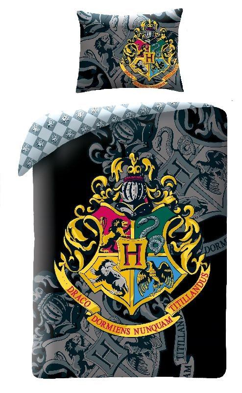 HALANTEX Povlečení Harry Potter black Bavlna, 140/200, 70/90 cm