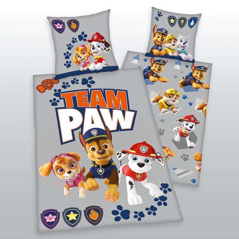 DETEXPOL Povlečení Paw Patrol grey Bavlna, 140x200, 70x80 cm