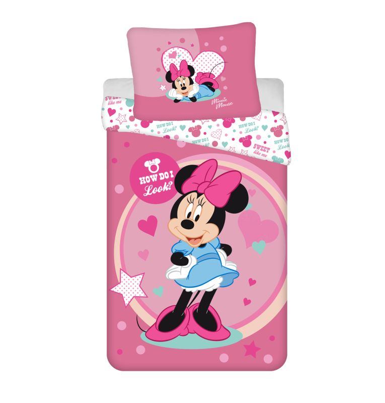 JERRY FABRICS Povlečení Minnie Sweet like me micro Polyester - mikrovlákno, 140/200, 70/90 cm