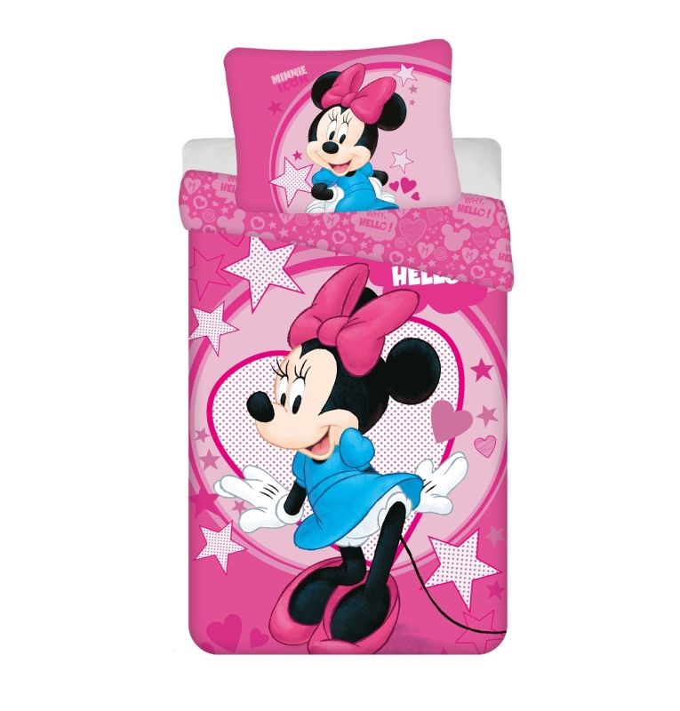 JERRY FABRICS Povlečení Minnie Hello micro Polyester - mikrovlákno, 140/200, 70/90 cm