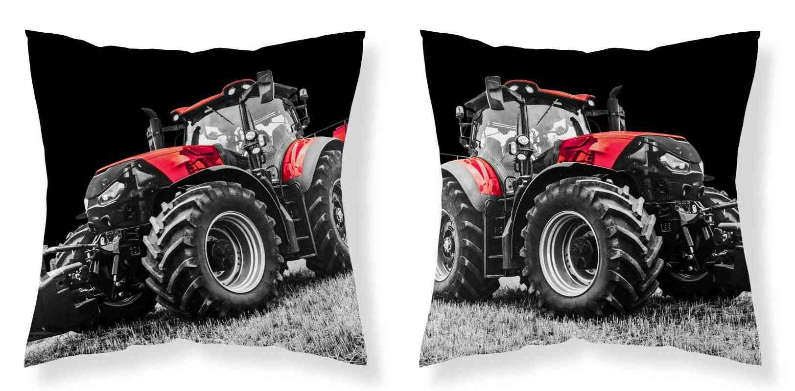 DETEXPOL Povlak na polštářek Traktor red micro Polyester, 40/40 cm