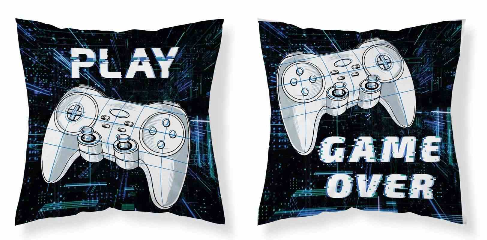 DETEXPOL Povlak na polštářek Game Over micro Polyester, 40/40 cm