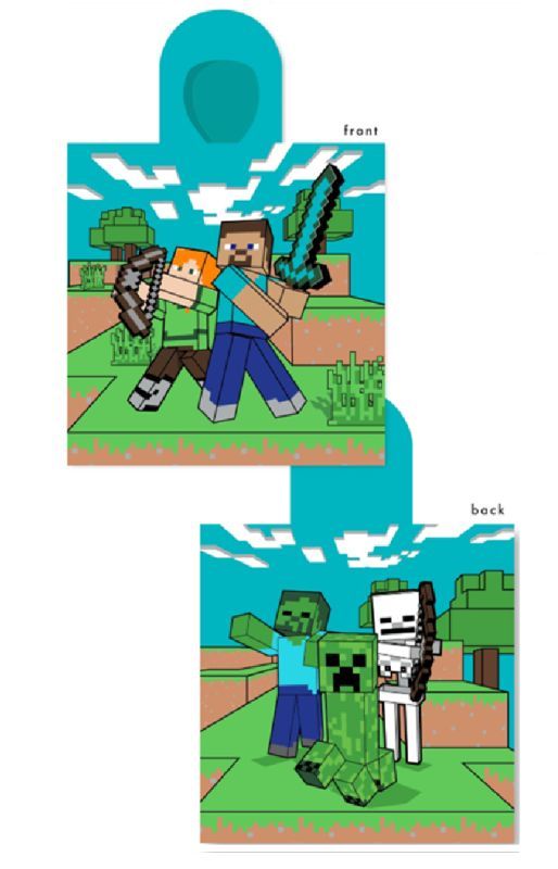 FARO Pončo Minecraft Bavlna - Froté, 50/110 cm