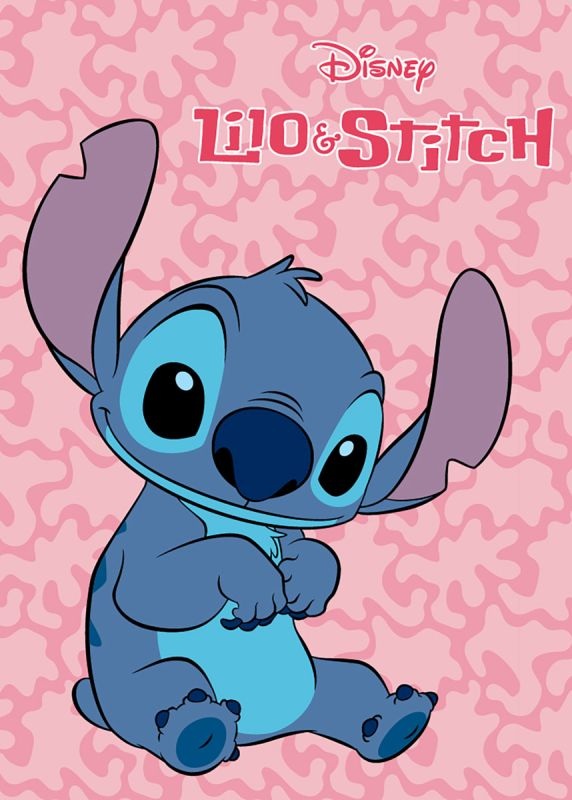 FARO Fleece deka Lilo and Stitch růžová Polyester, 100/140 cm