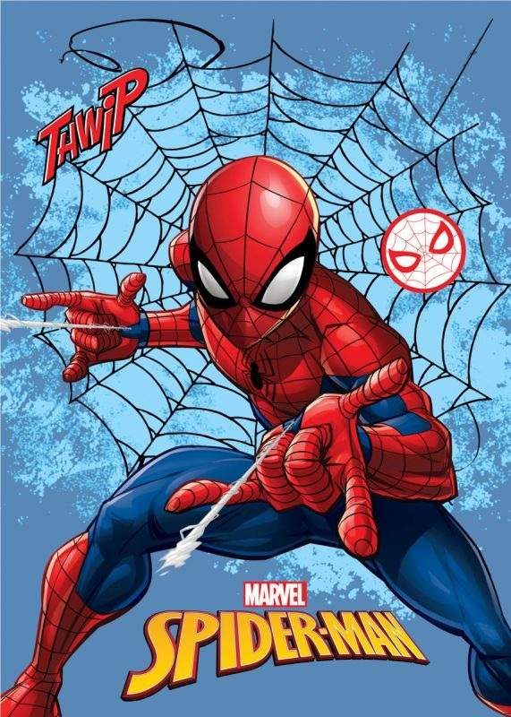 FARO Fleece deka Spiderman pavučina Polyester, 100/140 cm