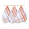 Kuchyňské utěrky - káro oranžové