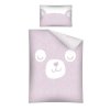 Bambusové povlečení do postýlky Medvídek růžový  Bavlna, Bambus, 100x135, 40x60 cm