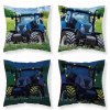 Povlak na polštářek Traktor blue svítící  Bavlna, 40x40 cm