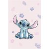 JERRY FABRICS Deka mikroflanel Lilo and Stitch Pink  Polyester, 100/150 cm