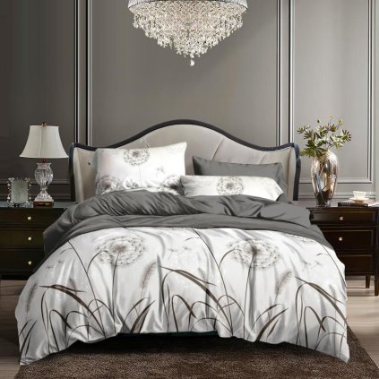 1130 povleceni 7dilna sada dandelion dream 100 bavlna sedo bily prirodni design s pampeliskami 140 200 70 90 40 50 cm