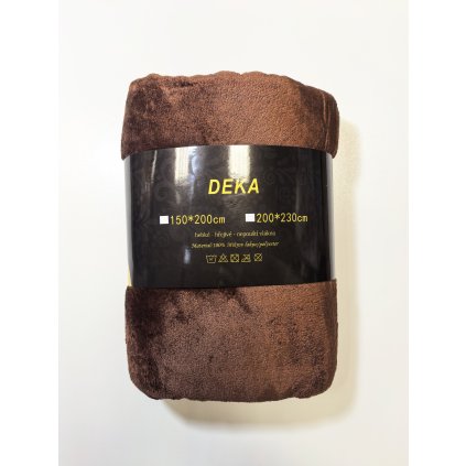 Měkoučká mikroplyšová deka – hnědá, 150×200 cm / 200×230 cm (Velikost 150×200 cm)