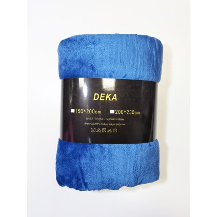 Měkoučká mikroplyšová deka – královsky modrá, 150×200 cm / 200×230 cm