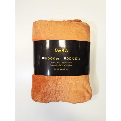 Měkoučká mikroplyšová deka – oranžová, 150×200 cm / 200×230 cm (Velikost 150×200 cm)