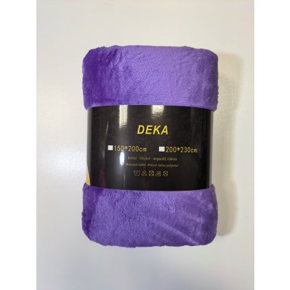 Měkoučká mikroplyšová deka – fialová, 150×200 cm / 200×230 cm (Velikost 150×200 cm)