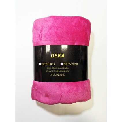 Měkoučká mikroplyšová deka – růžová / fuchsiová, 150×200 cm / 200×230 cm