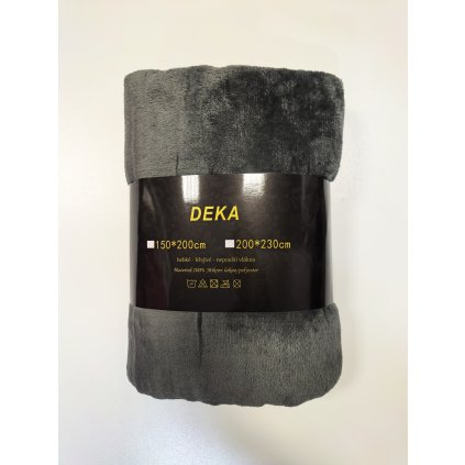 Měkoučká mikroplyšová deka – tmavě šedá, 150×200 cm / 200×230 cm