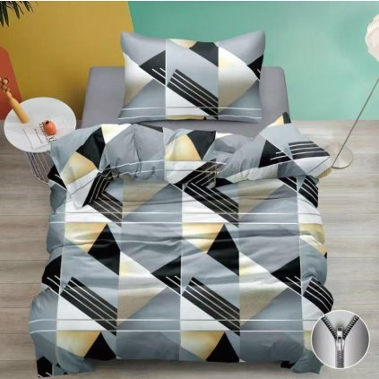 1232 bavlnene povleceni s geometrickym vzorem sede 2dilna sada 140 200 70 90 cm zip