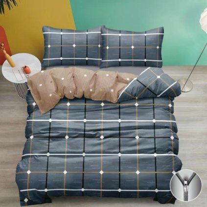 1244 moderni sede povleceni s geometrickym vzorem 3dilna sada 200 220 2 70 90 cm