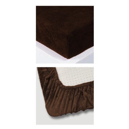 Napínací prostěradlo z mikrovlákna – hnědé (3 velikosti: 90×200, 140×200, 180×200 cm)