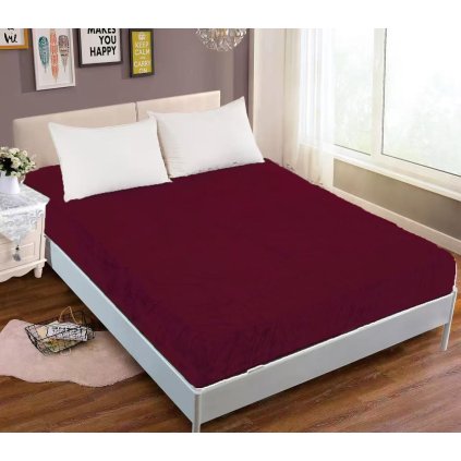 Vínové prostěradlo z mikrovlákna – napínací, jednobarevné, 90×200 / 180×200 cm