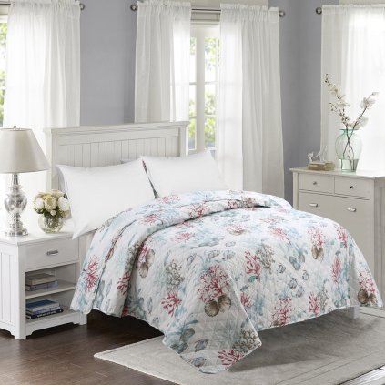 378 prosivany prehoz pres postel 200 240 cm morsky koral povlecenideka cz