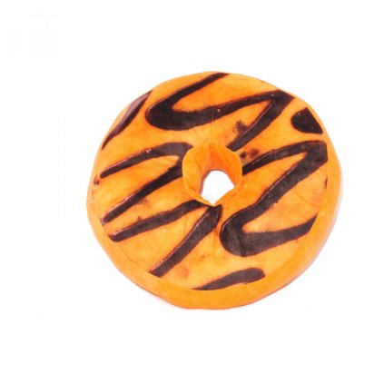 632 polstar donut s tygrovanou cokoladovou polevou oranzovy